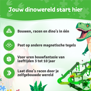 Dinosaurier-Rennbahn Magnetic Tiles
