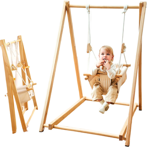 Balançoire en bois pour bébé de 6 à 18 mois